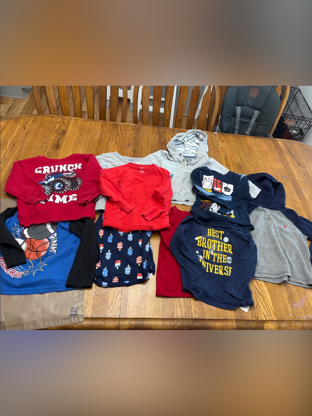 Carter's Kids Hoodie & Sweatshirt Mix - Red, Navy, Gray, Blue